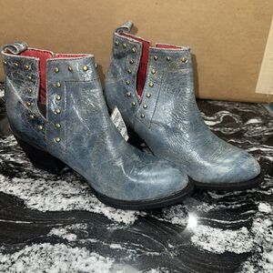 Ferrini Stella Ankle Boot Turquoise Womens Size 10B